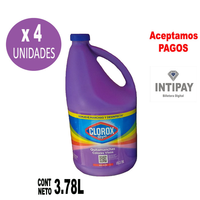 Clorox Ropa Colores Vivos 3.78L x 4 Unid